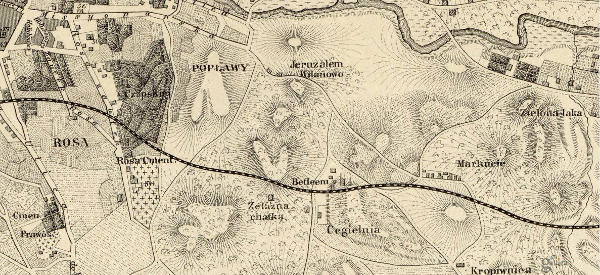 1881 m. Vilniaus plano fragmentas