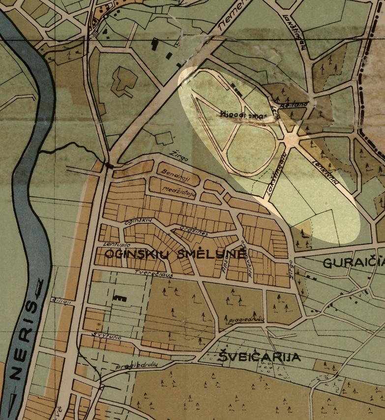 5 pav. 1942 m. Vilniaus miesto plano fragmentas.