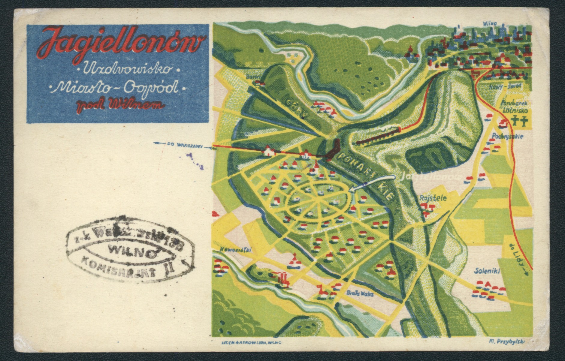 Jagiellonów. Miestas-sodas šalia Vilniaus. XX a. 4 deš. Biblioteka Narodowa