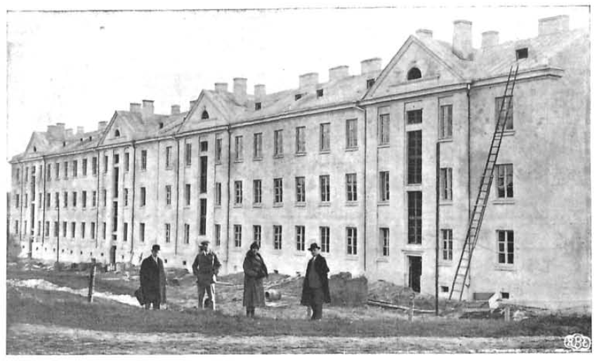 Puskarininkių namo statyba Vilniuje, šiandienėje Kazliškių g. 1929 m.