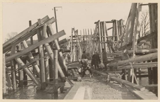 Ledlaužių ir atramų rišimas