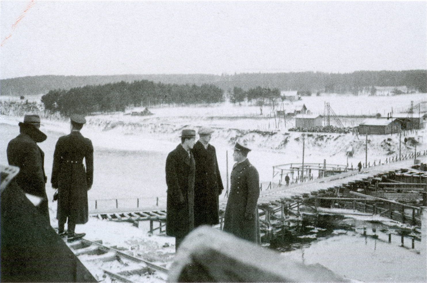 S. Kolupaila. Statomos Turniškių hidroelektrinės vaizdas. Būsimos užtvankos vieta. 1939 m. gruodis